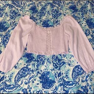 Long sleeve crop top